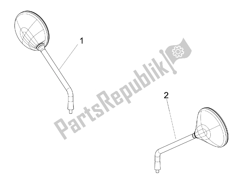 Toutes les pièces pour le Miroir (s) De Conduite du Vespa GTV 250 IE USA 2007