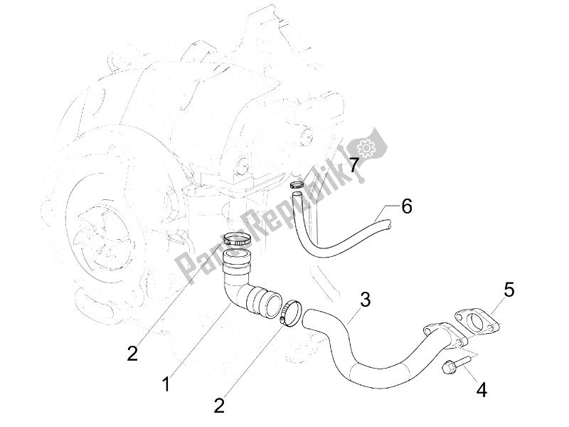 Toutes les pièces pour le Boîte à Air Secondaire du Vespa GTV 125 4T E3 UK 2006