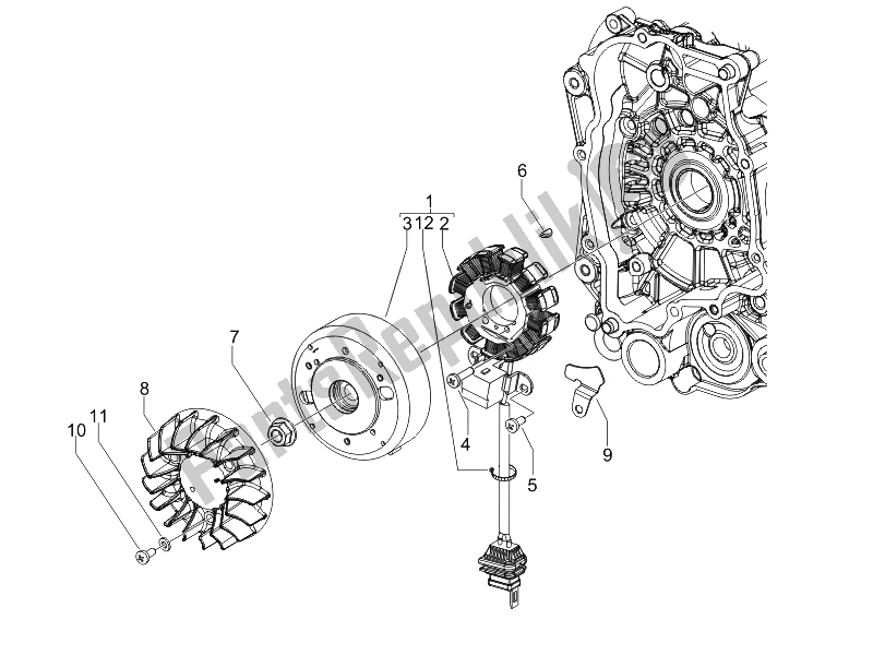 Tutte le parti per il Volano Magneto del Vespa Vespa Primavera 50 2T EU Asia 2014