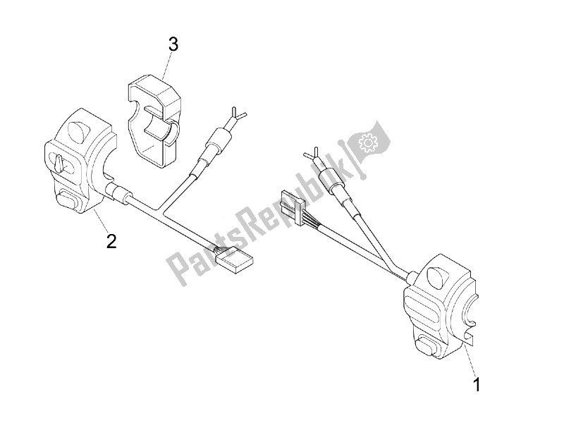All parts for the Selectors - Switches - Buttons of the Vespa LXV 50 2T Navy 2007