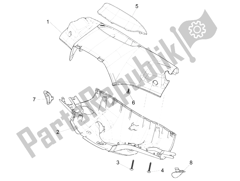 Todas las partes para Coberturas De Manillar de Vespa 150 Sprint 4T 3V IE China 2015