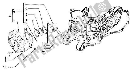 All parts for the Cylinder-piston-wrist Pin, Assy of the Vespa ET4 50 2002