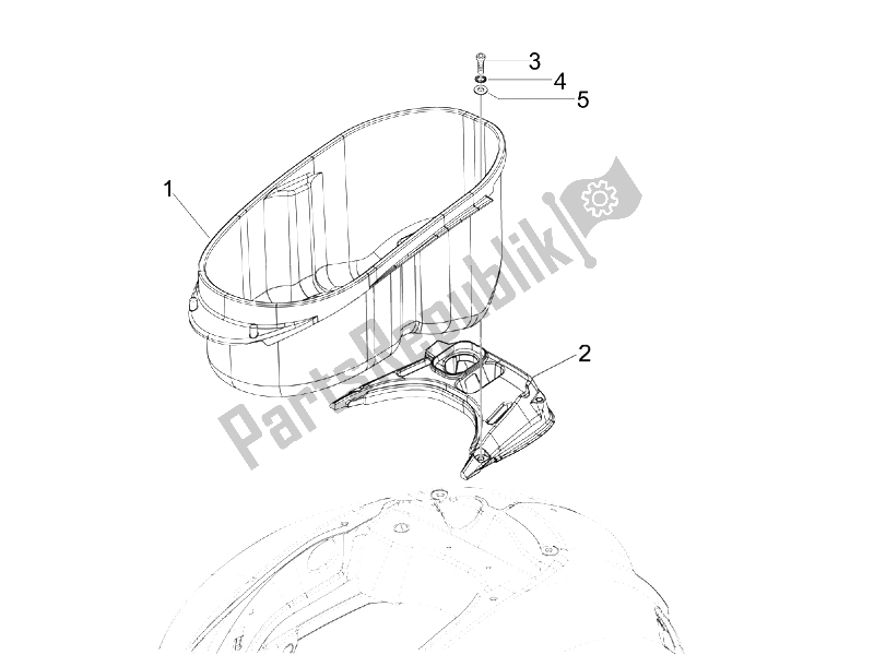 Toutes les pièces pour le Logement De Casque - Sous La Selle du Vespa GTS 125 4T IE Super E3 2009