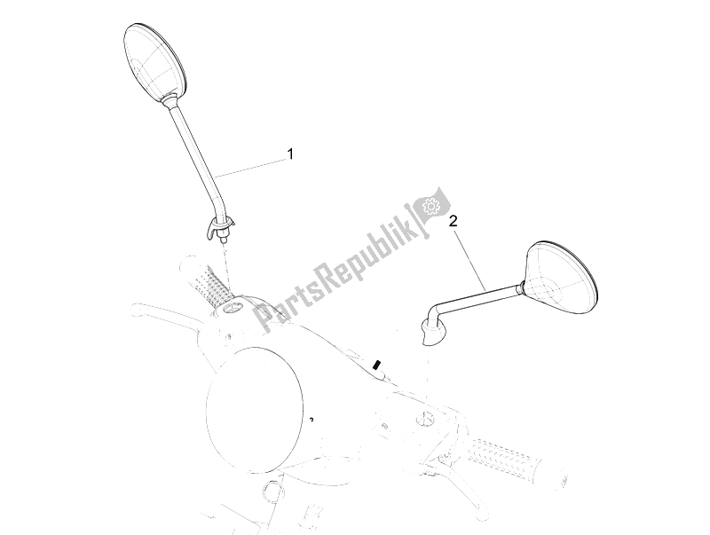 Toutes les pièces pour le Miroir (s) De Conduite du Vespa GTS 300 IE ABS China 2014