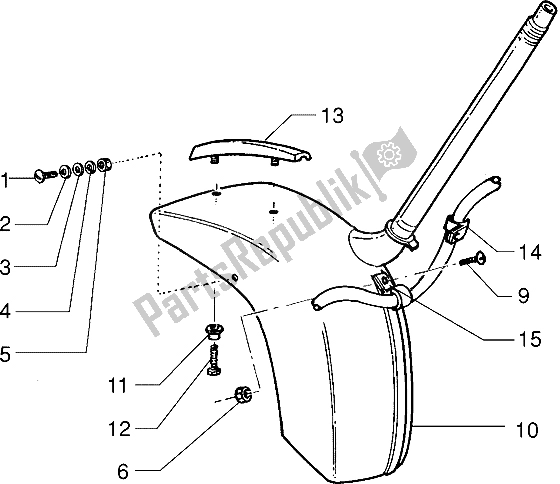 Todas las partes para Guardabarros Delantero de Vespa PX 200 E 1985