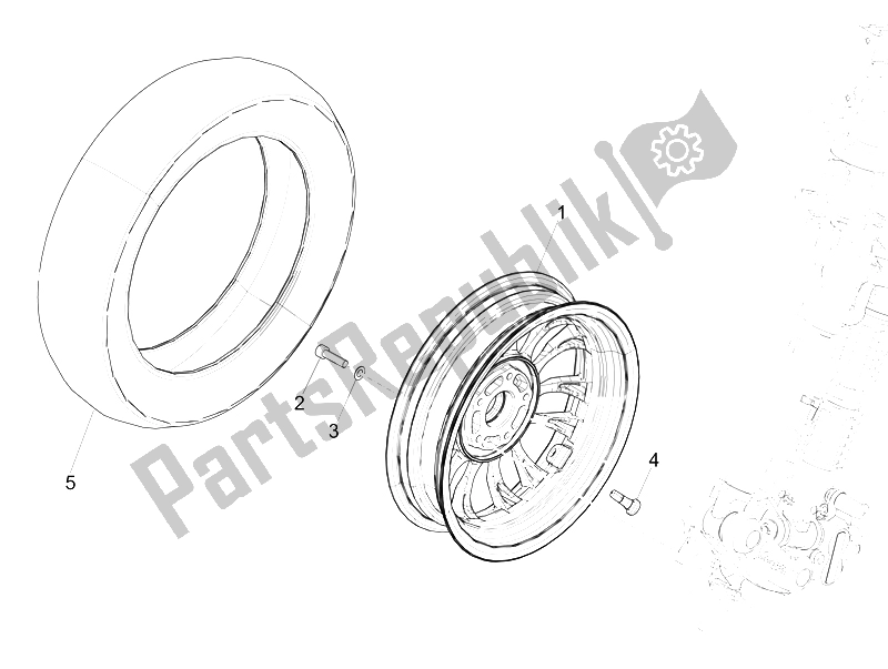 Toutes les pièces pour le Roue Avant du Vespa 150 Sprint 4T 3V IE Vietnam 2015