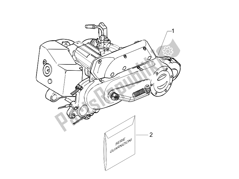 Todas las partes para Ensamblaje Del Motor de Vespa LXV 50 2T 2006