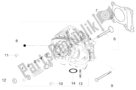 Toutes les pièces pour le Soupapes De Culasse du Vespa LX 125 2005