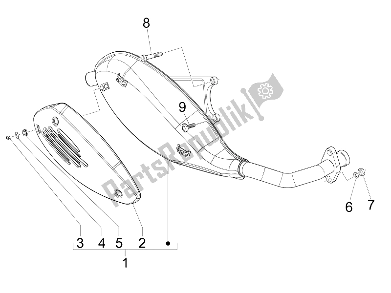 Toutes les pièces pour le Silencieux du Vespa S 50 4T 4V College 2008