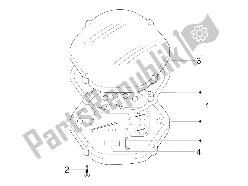 Toutes les pièces pour le Tableau De Bord Combiné du Vespa GTS 300 IE Super USA 2009