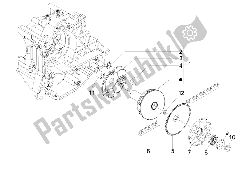 Toutes les pièces pour le Poulie Motrice du Vespa LX 50 4T 4V 2009