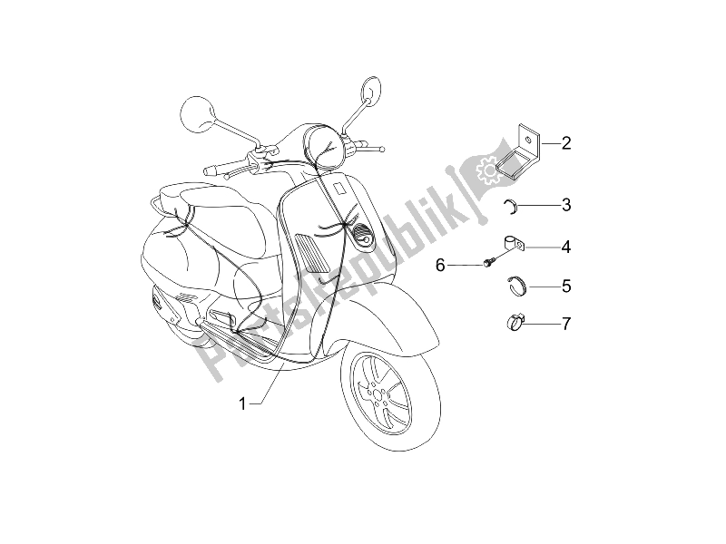 Todas las partes para Mazo De Cables Principal de Vespa LX 125 4T E3 2006