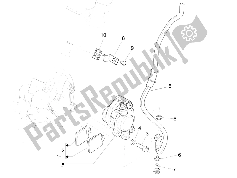 Toutes les pièces pour le Tuyaux De Freins - étriers du Vespa 150 4T 3V IE Primavera Vietnam 2014
