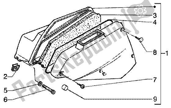 Toutes les pièces pour le Purificateur D'air du Vespa ET4 150 Leader 2000