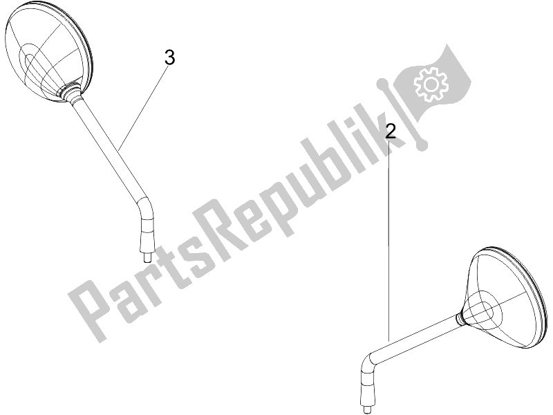 Todas las partes para Espejo / S De Conducción de Vespa GTV 250 IE Navy 2007