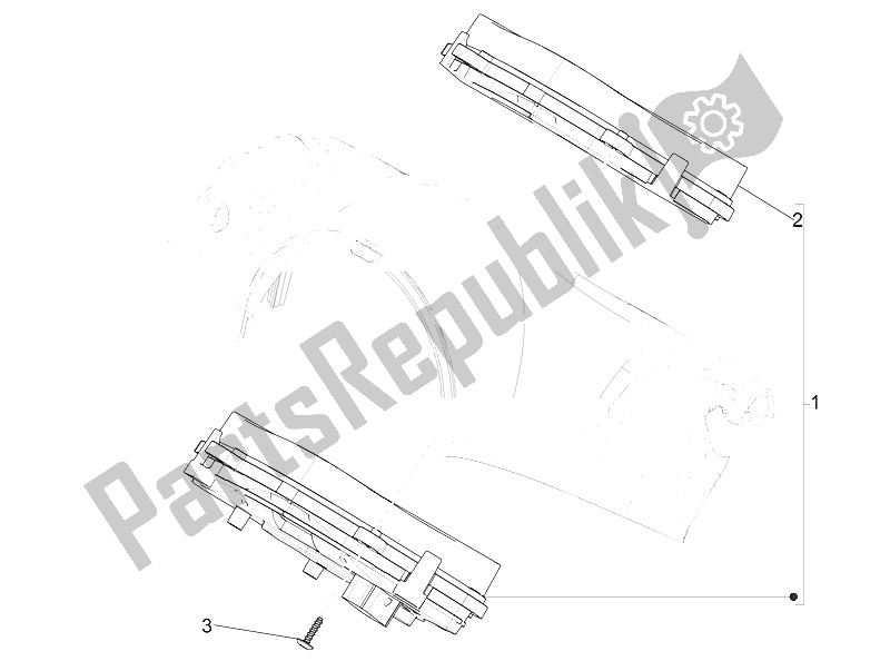 All parts for the Meter Combination-dashbord of the Vespa Vespa Primavera 125 4T 3V Iget ABS EU 2016