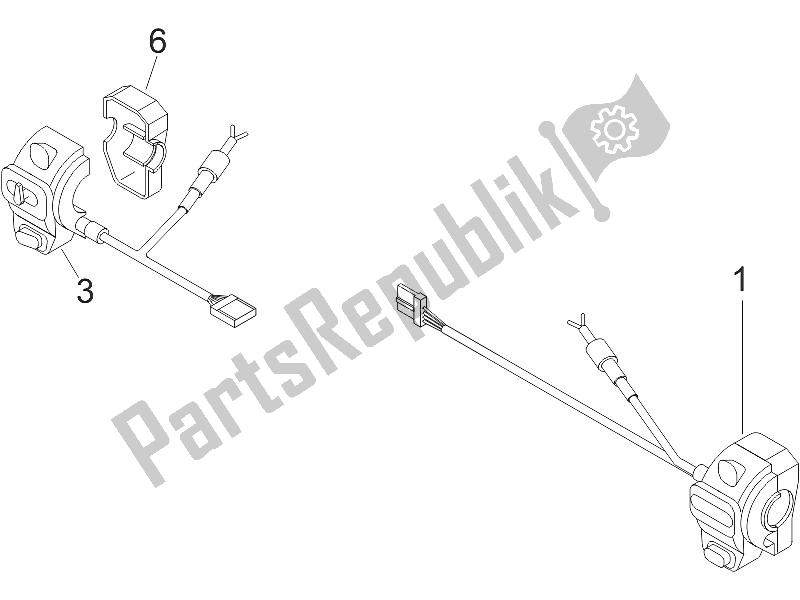 Toutes les pièces pour le Sélecteurs - Interrupteurs - Boutons du Vespa LXV 50 2T CH 2006