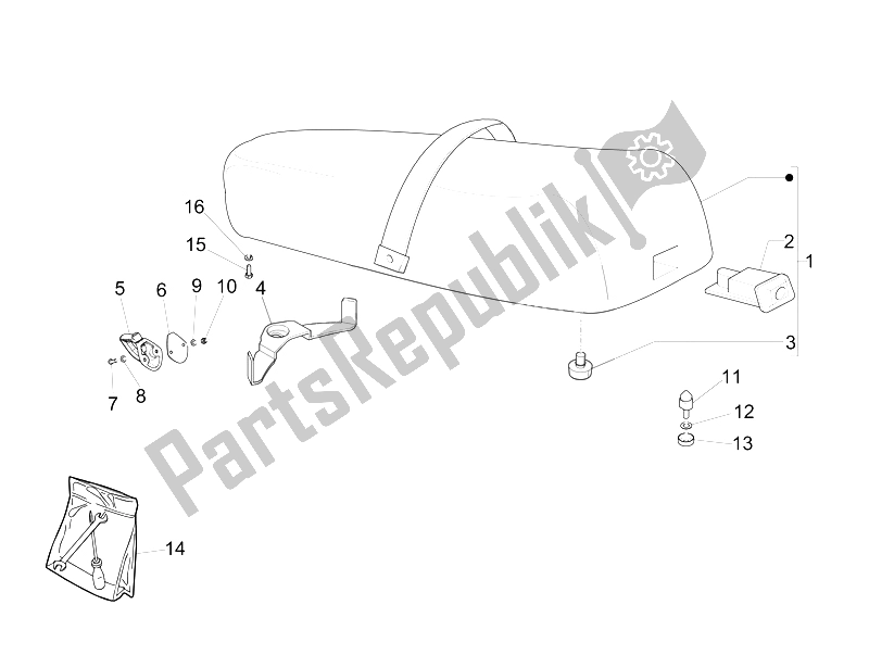 Tutte le parti per il Sella / Sedili del Vespa PX 150 2011