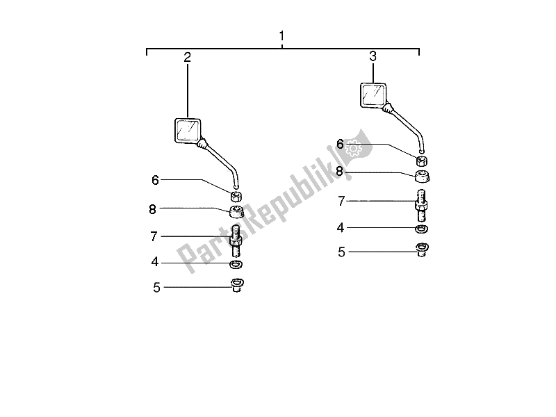 Toutes les pièces pour le Miroir (s) De Conduite du Vespa Vespa PX 150 EU Asia 2011