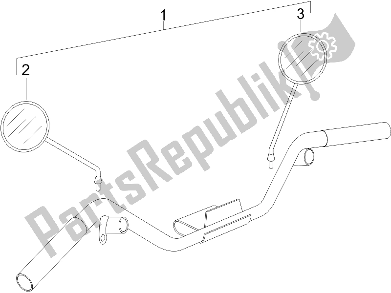 Toutes les pièces pour le Miroir (s) De Conduite du Vespa LX 125 4T E3 2006