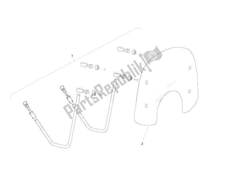 Toutes les pièces pour le Pare-brise - Verre du Vespa LX 150 4T 3V IE 2012