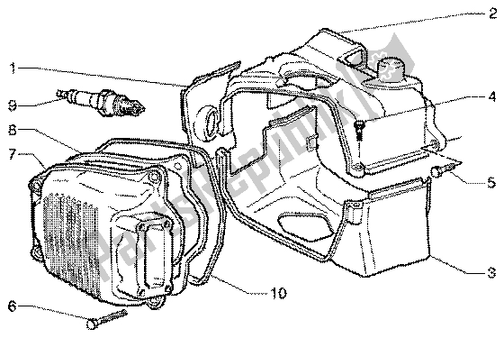 Toutes les pièces pour le Culasse du Vespa ET4 150 Leader 2000