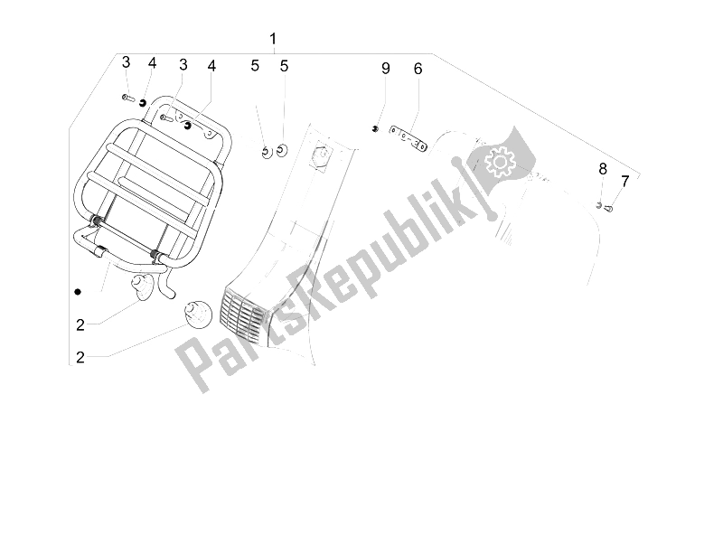 Toutes les pièces pour le Porte-bagages Avant du Vespa Vespa PX 125 EU Asia 2011