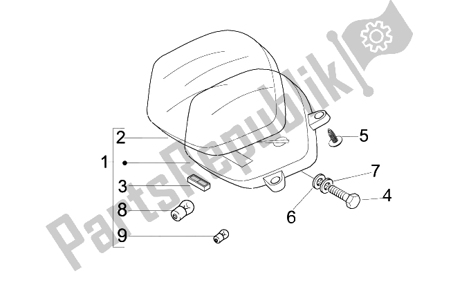 All parts for the Meter Combination-dashbord of the Vespa LX 125 4T 2V IE E3 Taiwan 2011