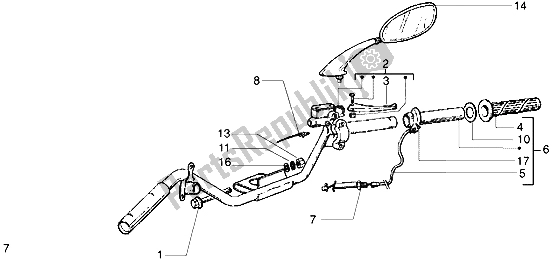 Toutes les pièces pour le Pièces Détachées Guidon (2) du Vespa 50 4T 1998