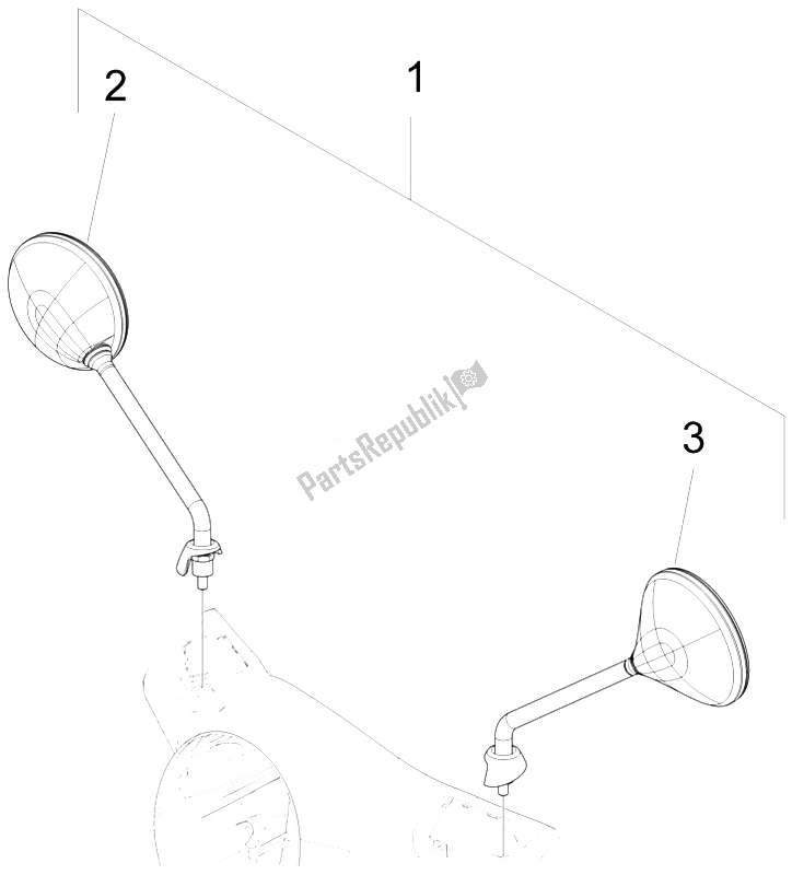 Toutes les pièces pour le Miroir (s) De Conduite du Vespa GTS 125 4T E3 2007