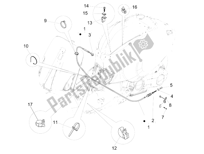 Toutes les pièces pour le Transmissions du Vespa 150 4T 3V IE Primavera China 2015