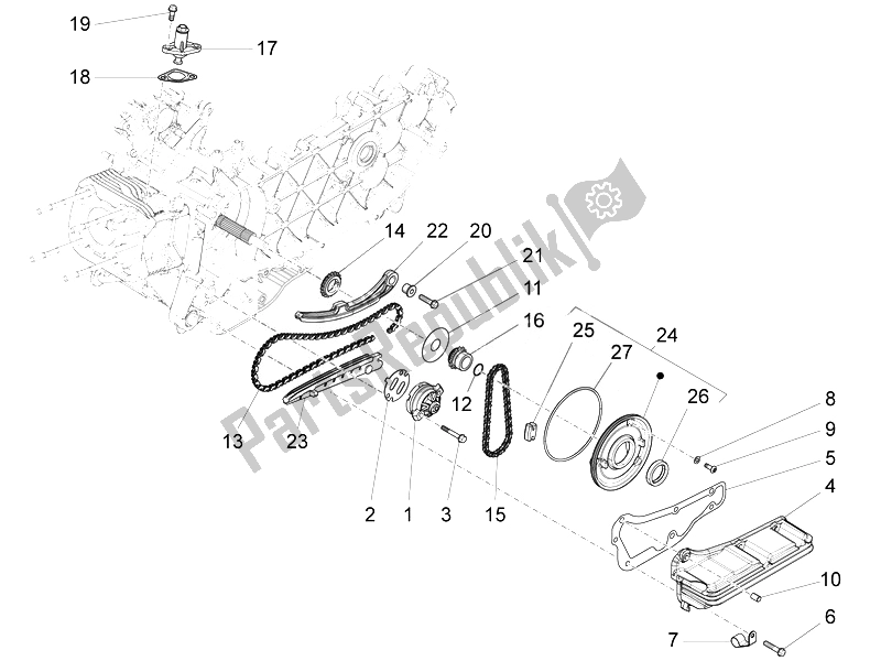 Todas las partes para Bomba De Aceite de Vespa Vespa 125 4T 3V IE Primavera EU 2014