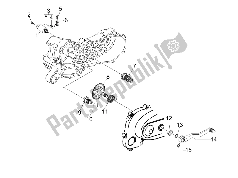 Tutte le parti per il Stater - Avviamento Elettrico del Vespa LX 50 4T 2V 25 KMH Touring NL 2011