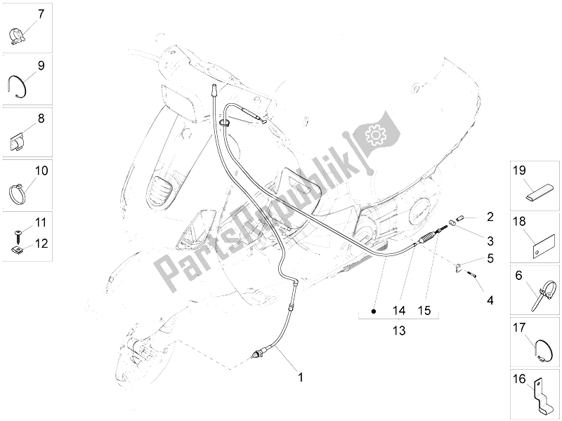 Todas las partes para Transmisiones de Vespa S 125 4T 3V IE 2012