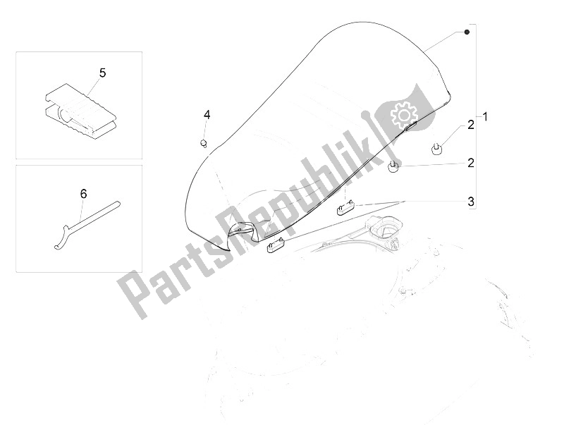 Tutte le parti per il Sella / Sedili del Vespa Vespa GTS 125 4T E4 ABS EU 2016