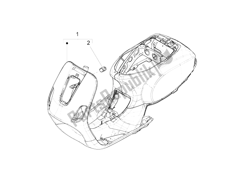 Toutes les pièces pour le Cadre / Carrosserie du Vespa S 125 4T 3V E3 IE Vietnam 2012