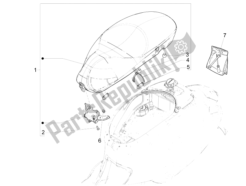Todas las partes para Silla De Montar / Asientos de Vespa 150 Sprint 4T 3V IE USA 2014