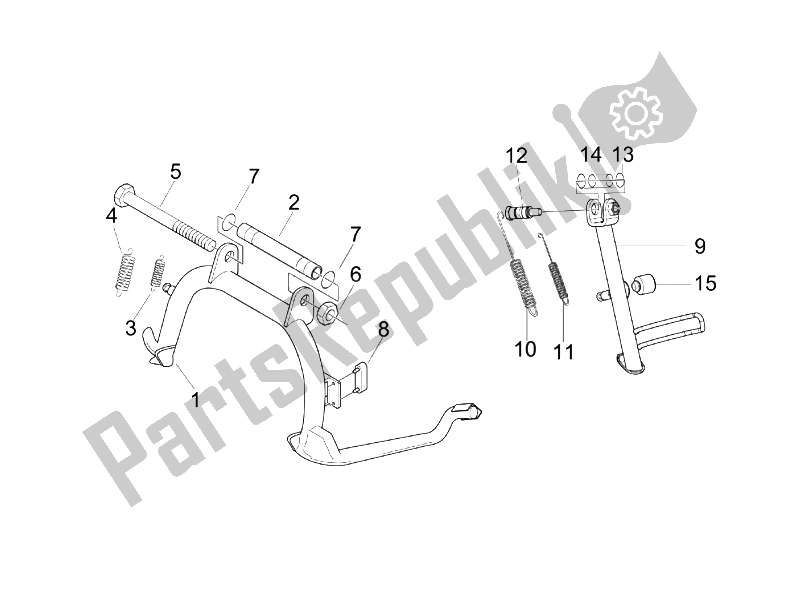 Todas las partes para Soporte / S de Vespa Granturismo 125 L E3 2006