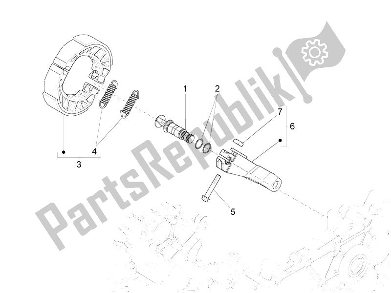 Todas las partes para Freno Trasero - Mordaza De Freno de Vespa 150 Sprint 4T 3V IE USA 2014