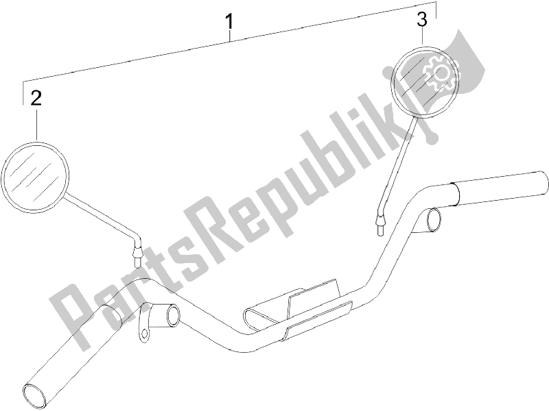 All parts for the Driving Mirror/s of the Vespa LX 125 4T E3 Vietnam 2009