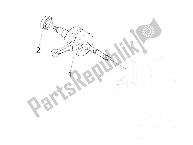 Toutes les pièces pour le Vilebrequin du Vespa LX 50 4T USA 2008