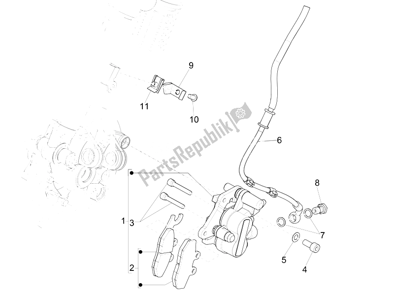 Toutes les pièces pour le Tuyaux De Freins - étriers du Vespa Sprint 50 2T2V 2014