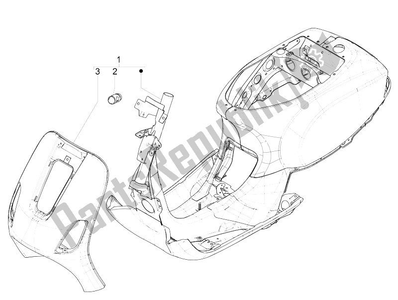 Toutes les pièces pour le Cadre / Carrosserie du Vespa LX 50 4T 4V 2009