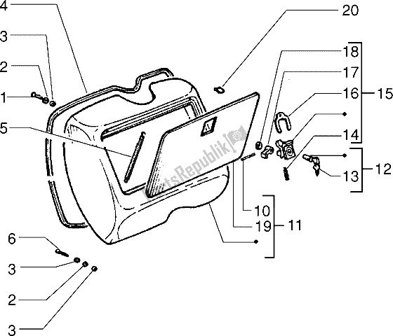 Todas las partes para Guantera de Vespa PX 200 E 1985