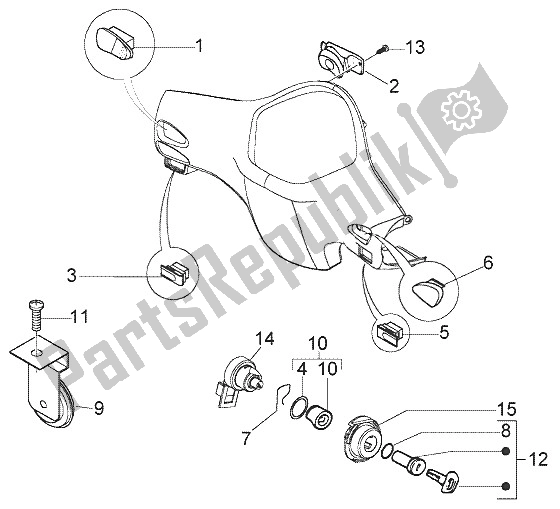 Toutes les pièces pour le Appareil électrique du Vespa LX 50 2T 2005