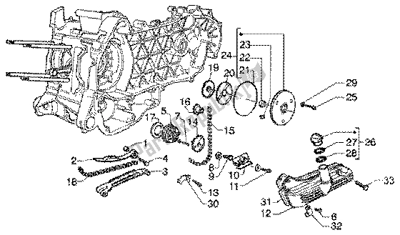 Tutte le parti per il Pompa Dell'olio-coppa Dell'olio del Vespa ET4 150 Leader 2000