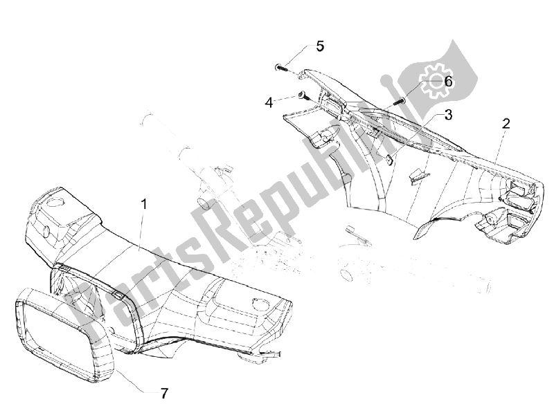 Tutte le parti per il Coperture Per Manubri del Vespa S 150 4T Vietnam 2009