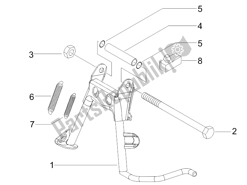 Toutes les pièces pour le Des Stands du Vespa LX 50 4T USA 2009