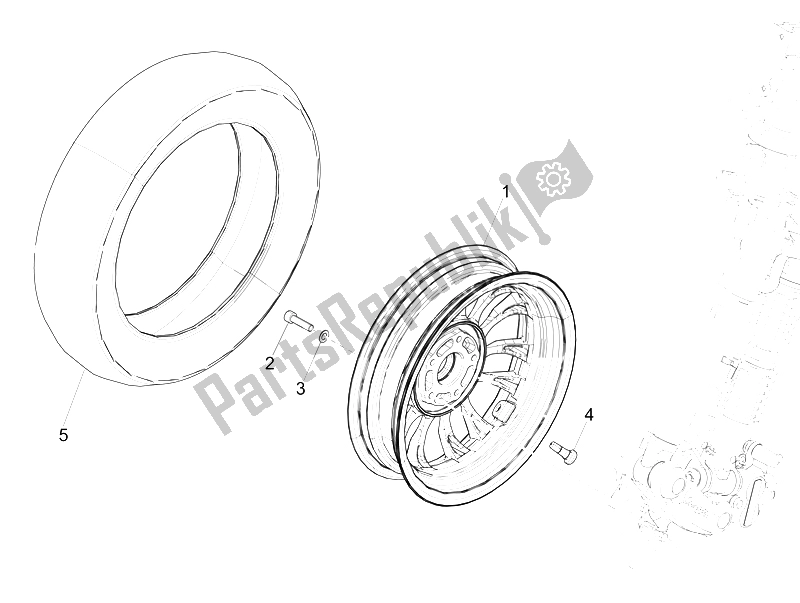 Todas las partes para Rueda Delantera de Vespa 150 Sprint 4T 3V IE China 2015