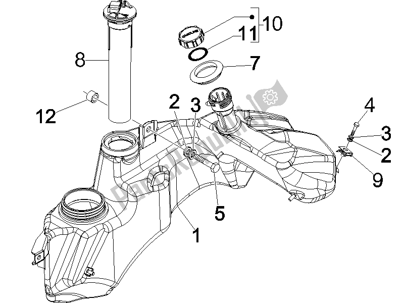 Todas las partes para Depósito De Combustible de Vespa GTV 250 IE UK 2006